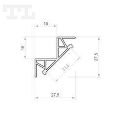 LED P12-1 Profil 2000 mm czarny lakierowany (nr kat 8612113)