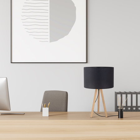 Lampka nocna TOKYO BLACK E27 Sosna
