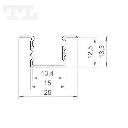 LED P18-2 Profil 3000 mm biały lakierowany (nr kat 8618216)