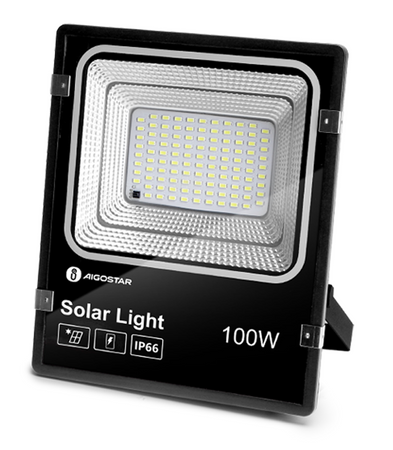 Naświetlacz Solarny LED 100W 800lm 6500K z pilotem