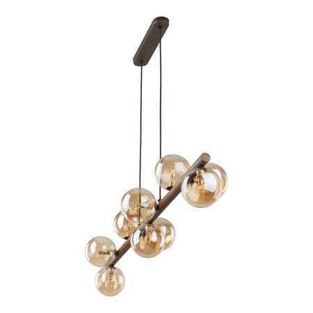 ESTERA WOOD ORZECH BURSZTYN LAMPA WISZACA 9XG9