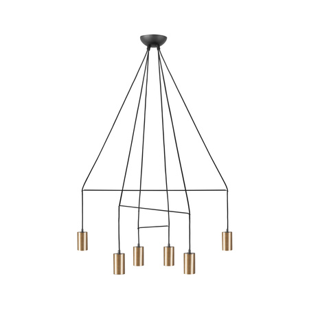 Nowodvorski Lampa wisząca czarna mosiądz IMBRIA 
