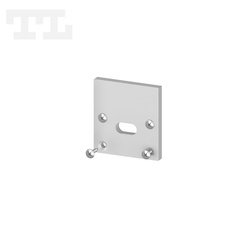 Zaślepka aluminiowa srebrna P25-2, P25-3 z otworem (wkręty w komplecie) (nr kat 7725211)