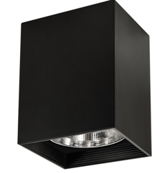 Oprawa sufitowa natynkowa E27 Downlight kwadrat czarna 21cm