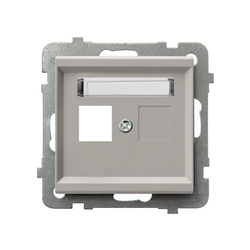 Ospel Sonata Kaszmir Obudowa gniazda pojedynczego typu Keystone prosta GPK-1R/p/82