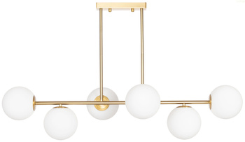 Lampa sufitowa Milano złota 6xE14 mleczne kule EP1C21