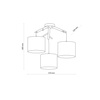 Lampa wisząca ALBERO Linen 3xE27