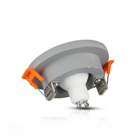 Oczko V-TAC GIPS BETON GU10 Okrągłe Wpuszczane Szary/Chrom VT-862-MG