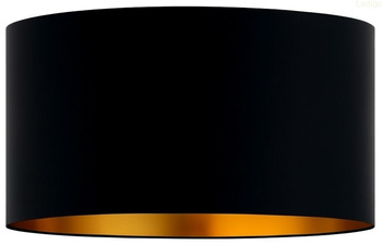 Abażur walec Oro Deluxe czarno złoty 35cm E27