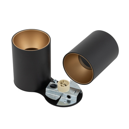 Nowodvorski Lampa punktowa natynkowa podwójna czarno złota EYE TONE 