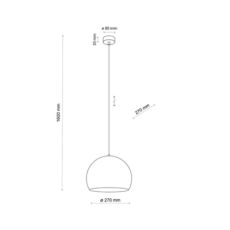 Lampa wisząca ZOE Beige 1xE27 M