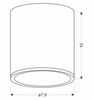 Lampa sufitowa drewniana 7,9x10cm 1xGU10 Tuba 2277165