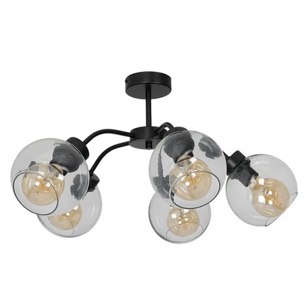 Szklana Lampa sufitowa SOFIA CLEAR 5xE27