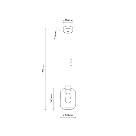 Lampa wisząca MARCO Green E27