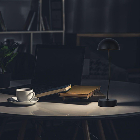 Lampka Biurkowa Nocna V-TAC 3W LED Ładowanie Ściemnianie Czarna 