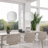 Lampa wisząca szklana Nordic biała mleczna