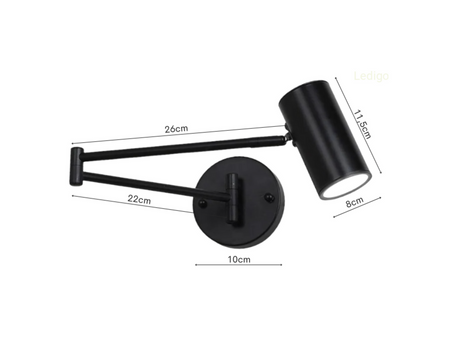 Kinkiet regulowany 1xGU10 Sigma czarny