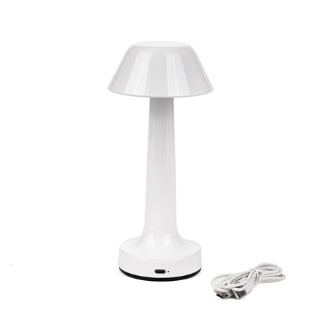 Lampka Biurkowa Nocna V-TAC 2W LED 23cm Ładowanie USB CCT Ściemnianie Biała 