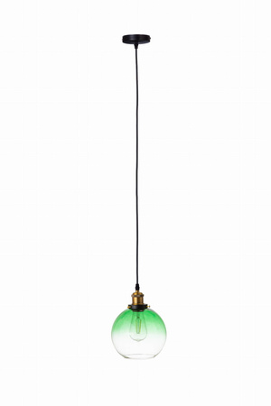 Lampa wisząca szklana kula ombre zielona