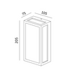 Kinkiet ogrodowy LED 10W oprawa elewacyjna Entara 4000K IP54 czarny