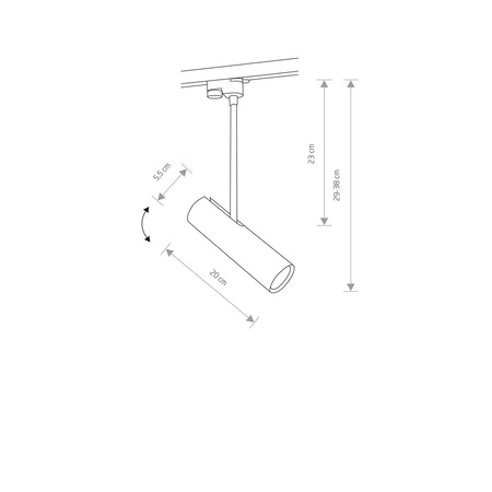 Nowodvorski Lampa czarna PROFILE EYE SUPER C 