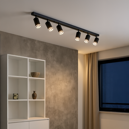 Oprawa Pipe Ring Spot Czarny 6xGU10