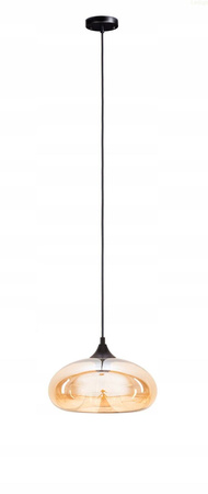 Lampa sufitowa wisząca szklana złota amber Cairo 1xE27