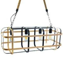 Lampa wisząca KLATKA-4 czarno-złota E27x4