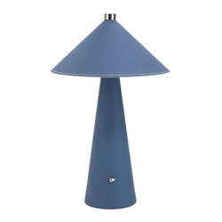 Lampka Biurkowa Nocna V-TAC 3W LED 33cm CCT Ładowanie USB-C Ściemnianie Niebieska Skóra