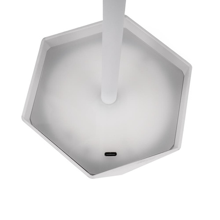 Lampka Biurkowa Nocna V-TAC 4W LED 37cm Ładowanie USB Ściemnianie Biała VT-1034 3000K-6000k 150lm