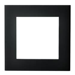 Ramka pojedyncza do gniazda brytyjskiego Ospel Sonata Czarny Metalik