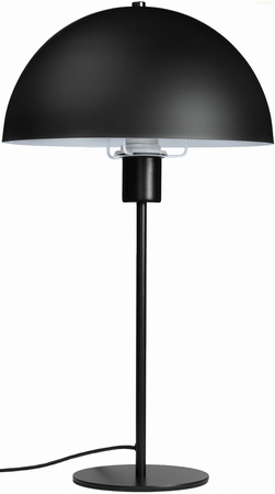 Lampka nocna stołowa metalowa czarna kopuła
