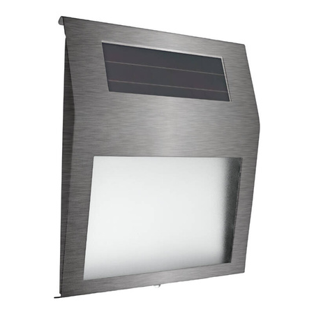 Lampa solarna z numerem budynku IP44 srebrna