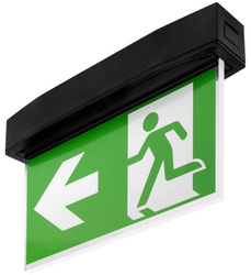 Oprawa ewakuacyjna natynkowa SUPREMA D-std M 3H AT IP44 NT [BLK] + (E2, E3) / 88053