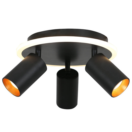 Light prestige Parma 3 plafon okrągły czarny LP-0612/3C Round BK
