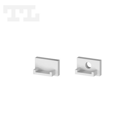 Komplet zaślepek bocznych szarych P4-2 do osłonki C10 (1 szt. z otworem, 1 szt bez otworu) (nr kat 7704201)