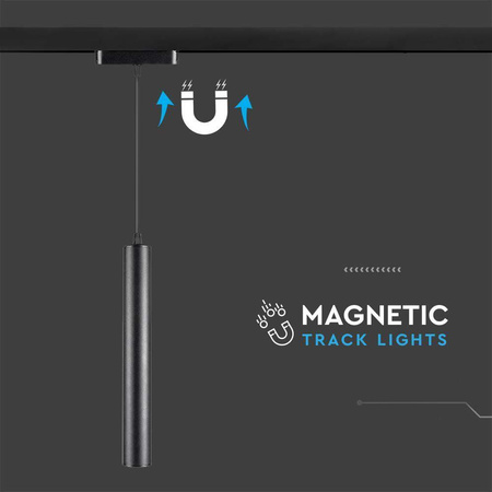 Oprawa Zwieszana Szynosystem Magnetyczny 48V V-TAC 15W LED 30st Czarna VT-4214 6400K 1600lm 3 Lata Gwarancji