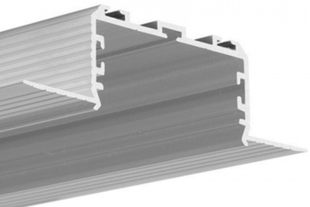 Profil do LED KOZEL-50 architektoniczny wpuszczany szeroki Kluś  surowy 1m