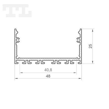 LED P23-3 Profil 3000 mm biały lakierowany (nr kat 8623316)