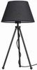 Lampa stołowa czarna NEPTUN Mini z czarnym abażurem Karo i włącznikiem