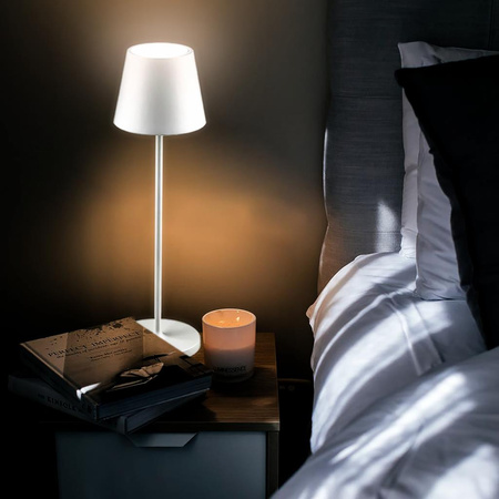 Lampka Biurkowa Nocna V-TAC 1,5W LED Ładowanie Ściemnianie IP54 Biała 