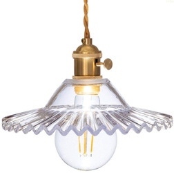 Lampa wisząca szklana płaska BALERINA clear 1xE27