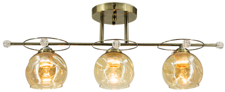 Lampa sufitowa Kasper 3xE27 mosiądz 