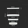 Oprawa Zwieszana LED V-TAC 82W Soft Light Chandelier Ściemnianie Biały VT-82-3-W-N 3000K 4550lm 3 Lata Gwarancji