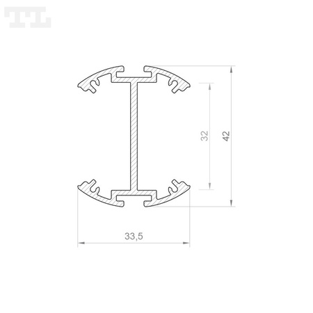 LED P22-8 Profil 2000 mm czarny lakierowany (nr kat 8622813)