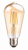 Żarówka LED E27 4W ST64 FILAMENT AMBER