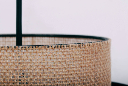 Lampa wisząca boho z podwójnym abażurem K-5230 z serii GATO