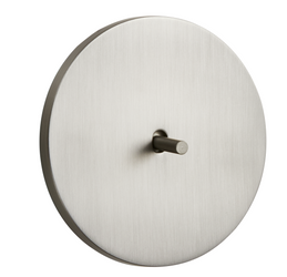 Włącznik podtynkowy okrągły metalowy krzyżowy TOGGLICA ROUND 4U nikiel szczotkowany