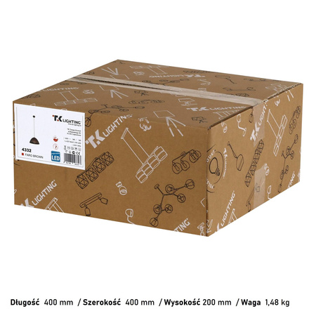 Lampa wisząca FARO Brown 1xE27 340