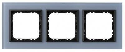 Ramka potrójna Sonata Ospel Niebieskie Szkło Szronione IP20
